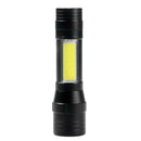 Skywolfeye Zoomable T6+COB LED Flashlight USB Rechargeable 4 Modes Torch