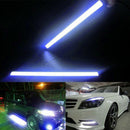 12pcs Blue Car LED Strip Turn Signal Switchback Indicator Daytime Running QSC