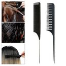 2Pcs Heat-resistant Sectioning Weave Highlighting Foiling Comb Rat Tail Comb
