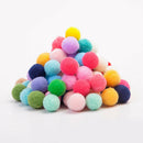 100pcs Assorted Colours Wool Felt Ball Pom Poms Jewelry Beads Wedding Decor 10mm