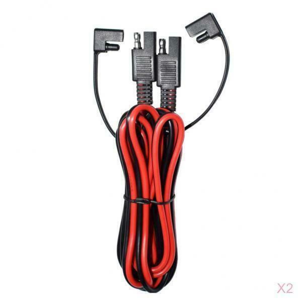 2x 2M Quick Disconnect Connect 2Pin Extension Wire Harness SAE-SAE Connector