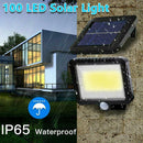 100LED Solar Power PIR Motion Sensor Outdoor Garden Lamp Induction Wall Light