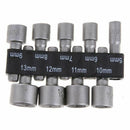9pcs/set 5mm-13mm 1/4inch DIY Hex Shank Socket Sleeve Nozzles Nut Driver Bi J5B5
