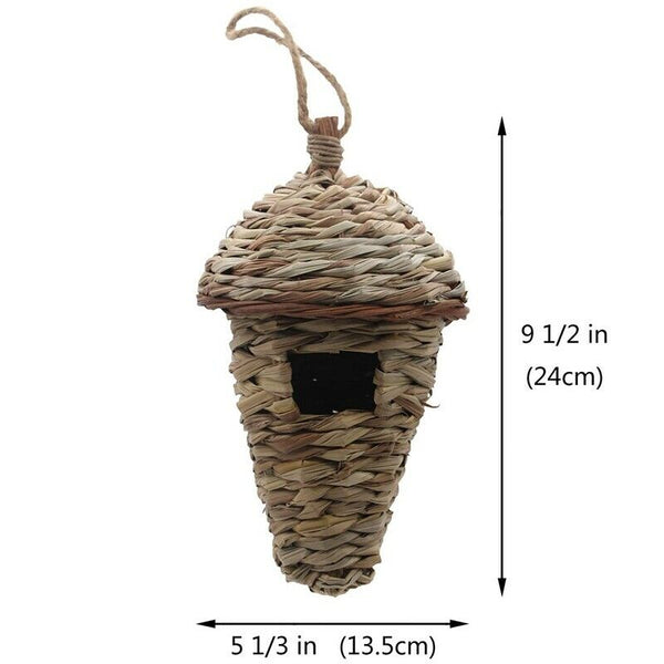 2X(Bird House,Winter Bird House For Outside Hanging,Grass Hand Woven Bird N