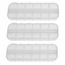 3x 12 Slots Plastic Storage Box Jewel Craft Nail Arts Beads Container Organizer