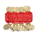 1 Pair Belly Dance Cuff Wrist Bracelets with 18 Golden Coins I5Q8