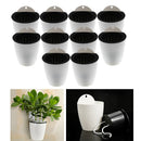 10x White Plastic Durable Self-watering Wall Hanging Flower Pot Vase Decor