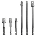 6 Pcs Hex Shank Socket Adapter Drill Bit/Extension Set, 1/4-Inch, 3/8-Inch, X2J8