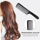 Curved Hair Clipping Cutting Arced Comb Flat Top Haircut Comb Brush (Black) A