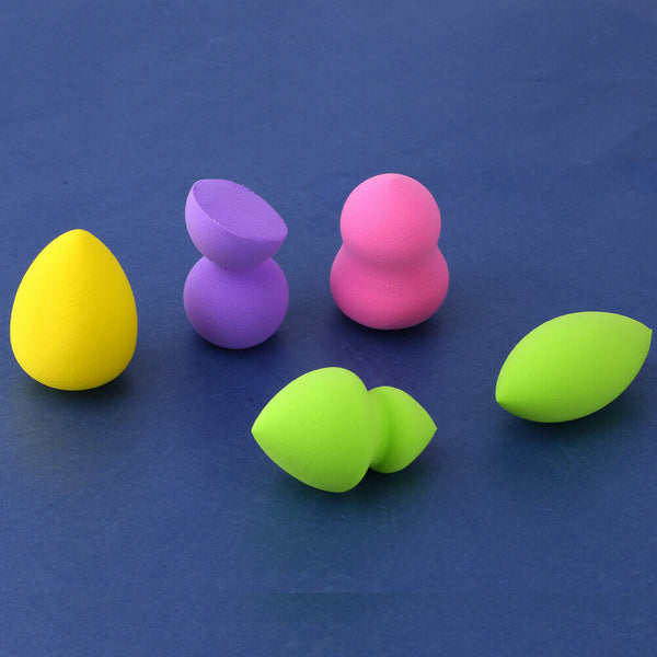 5pcs Makeup Foundation Blender Fluorescence Puff Powder Smooth   A#S