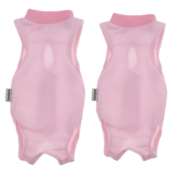 2Pack E-Collar Alternative Recovery Suit for Cats & Dogs Anti Lick Pink