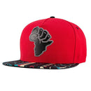 WuKe Embroidery Snapback, Baseball Hat Flat Brim Hip Hop Caps, Red Map of A C4S5