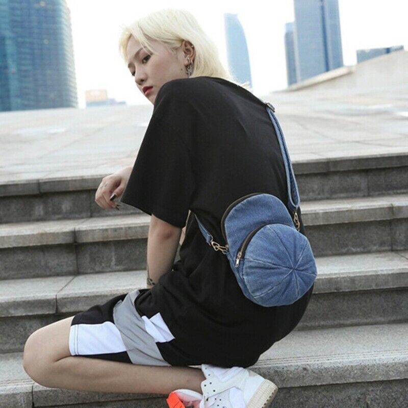 Japanese Korean Version Of the Port Wind Hip-Hop Cowboy Hat Shoulder Bag Tr D4N8