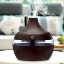 Aroma Oil Diffuser Ultrasonic Wood Grain Air Humidifier (Dark wood grain)