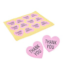Pink Heart-shaped For Thank You Packaging Sealed Stickers Stickers for WeddingME