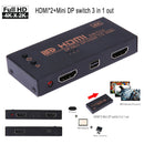 Dual HDMI & Mini DP Displayport in to 4K*2K HDMI out Switch Switcher Select