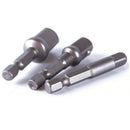 3 Pcs Socket Adapter Set Hex Shank to 1/4,3/8,1/2