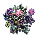 21Pcs neon light style cute stickers for suitcase laptop guitar cool doodle.ES