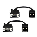 2pcs Db9 To Rj45 Cable Db9 Male To Rj45 Female Extension Cable