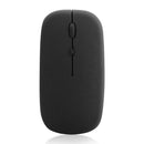 W8 2.4G Wireless Thin Silent Mouse 1600DPI 4 Keys Optical Mice (Black)