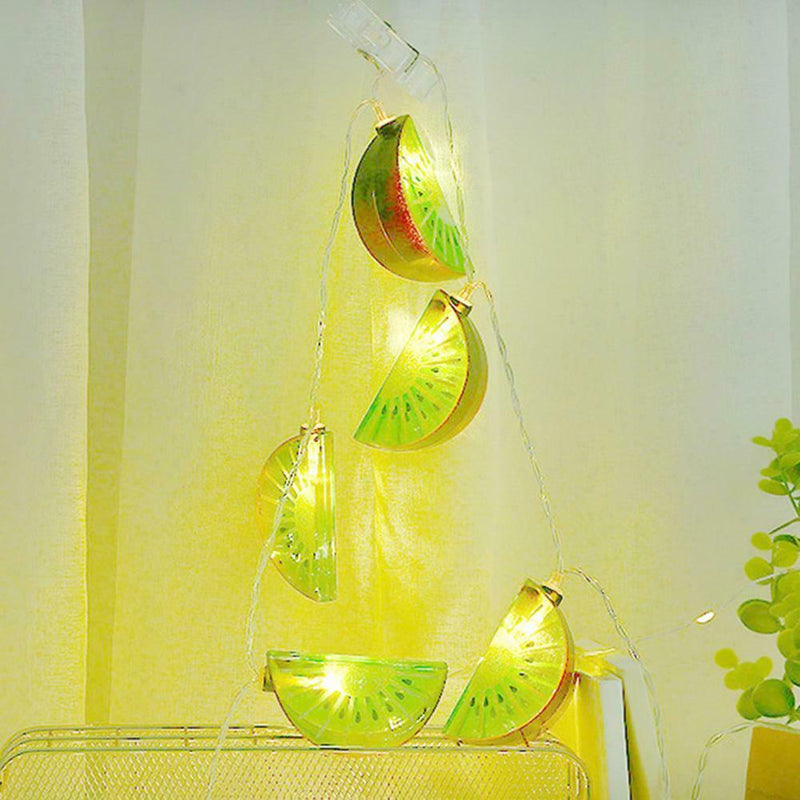 1.5m 96LED Lamp String Kiwi Fruit Shape Copper Battery Wedding Party Decor