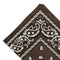 Unisex Cotton Double Sided Print Cowboy Bandana Head Wrap Neck Scarf Coffee