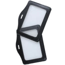 Faux Leather Horizontal Name Tag ID Work Badge Card Holder 10pcs Black A5Z8