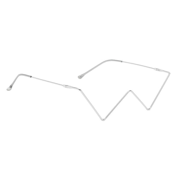 2 Pieces Women Frame Glasses W Shaped Small Half Frame without Lens