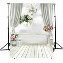 5x7FT White Curtain Backdrop Studio Flower Photo Photography Floor Backgrou V1B3