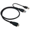 1.5FT Dual USB 3.0 A Male to Micro B Y Power Data Cable Hard Disk Mobile X2T3