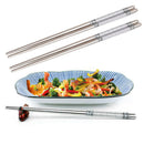 1 Pair Reusable Chopsticks Metal Exquisite Korean Chinese Stainless Stee ZQS