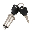 AC 250V 0.5A 2 Terminals On Off Tubular Key Lock Switch K9R4