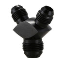 AN8 To AN6 X 2 Aluminium Y Block Adapter Fittings Parallel Exit