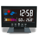 LED Digital Alarm Clock Snooze Calendar Thermometer Weather Color LCD Display