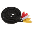 3 RCA Male To 3 RCA Female Audio Video Extension Cable For VCR, DVD Player