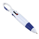 White Blue Plastic Barrel Multicolor 4 in 1 Ballpoint Pen for Students D5B7