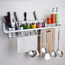 Wall Mounted Pot Pan Rack Multifunctional Kitchen Bookshelf Storage Rack wi