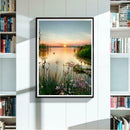 5D DIY Full Drill Diamond Painting Sunset Lake Cross Stitch Embroidery Kits