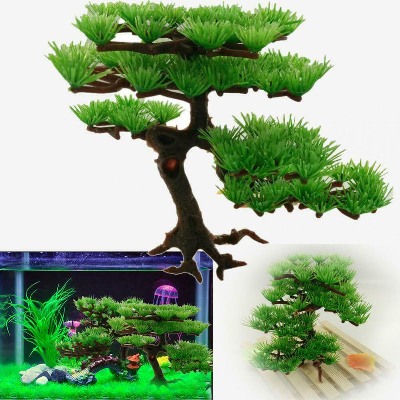 Aquatic Animals Rockery Miniscape Aquarium Artificial Pine Trees Water Plants