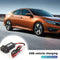 For Mitsubishi USB Car Charger with Blue LED Voltmeter 2.1A USB Charger Adapter