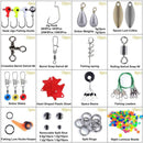 187 Pieces Fishing Accessories Kits Jig Hooks Fishing Set with Tackle Box