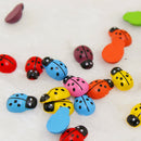 100pcs Micro Landschaft Wooden Colorful Durable Ladybird Refrigerator Stickers