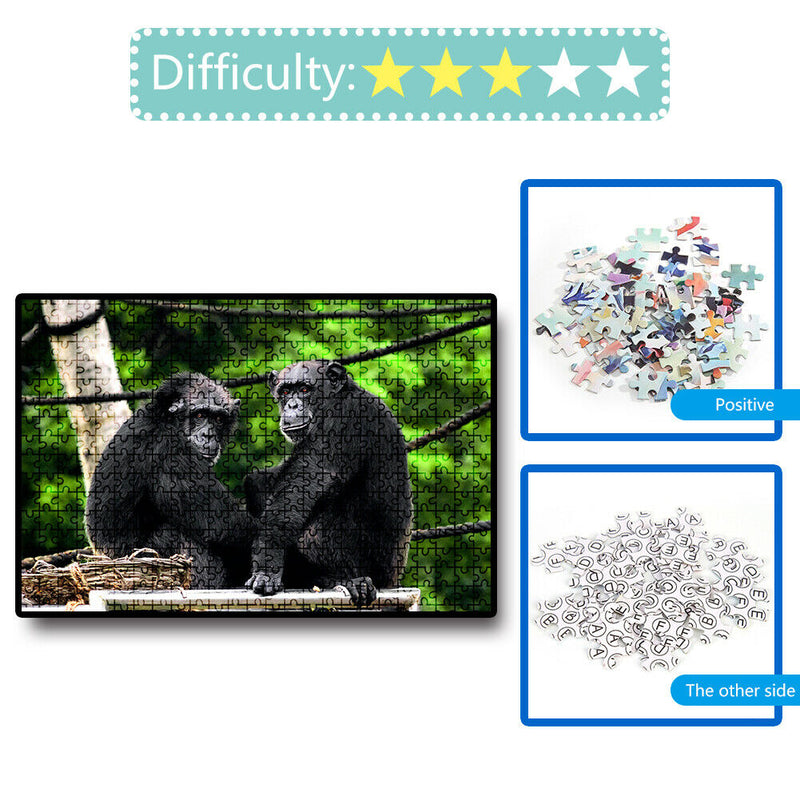 75 X 50cm 1000 Pieces Paper Jigsaw Puzzles Gorilla Assembling Picture Kit