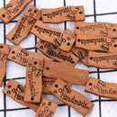 50PCs/pack Wood Buttons 2 Holes Flat Connector Handmade DIY Craft Findings