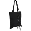New Women's Casual Lace-up Canvas Tote Bag Female Canvas Shoulder Bags cros B6W1