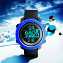 Digital Electronic Men Outdoor Sports Waterproof Luminous Wristwatch (C) A