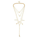 Moon Star Pendant Necklace Love Rhinestone Multilayer Choker Women Jewelry A