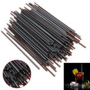 100pcs/set Black Plastic Cocktail Straws Celebration Drinks Party Supplies To_