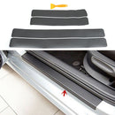 4Pcs Gray color car door sill scuff  pedal protect carbon fiber sticke 3C