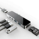 USB C HUB Type C Thunderbolt 3 Dock 7 in 1 USB-C Adapter with USB 3.0 Ports